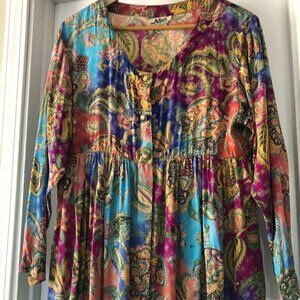 Adini Vintage Boho Maxi Dress size M